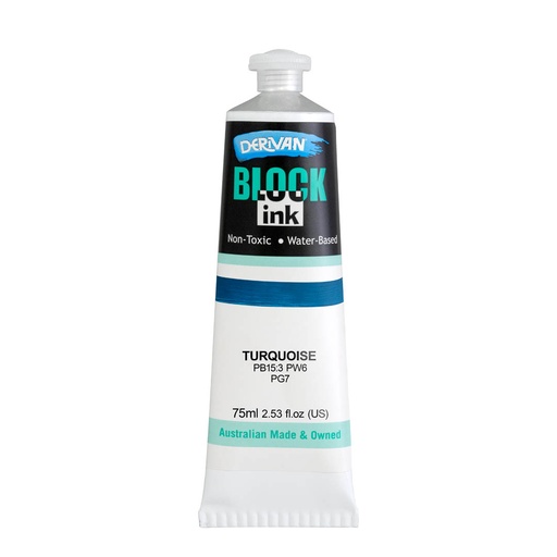 Derivan Block Ink Turqouise 75ml - Click Image to Close